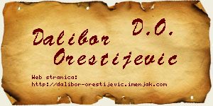 Dalibor Orestijević vizit kartica